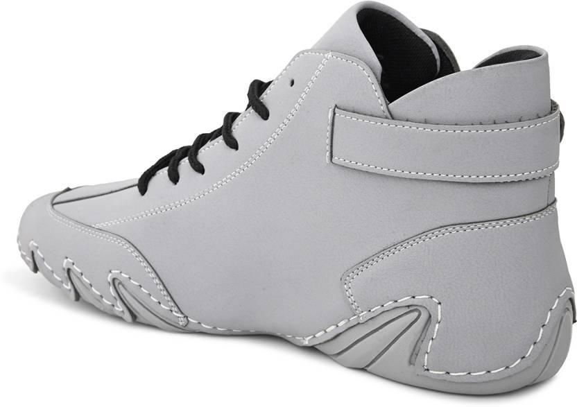 BOLLERO™ Men's Grey Casual Sneakers – Sleek, Stylish & Comfortable