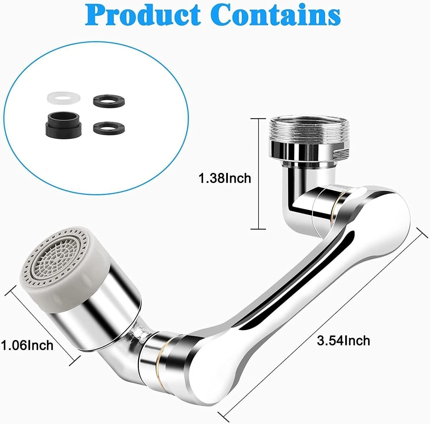 360° Swivel Faucet Head – Dual Water Modes for Kitchen & Bathroom