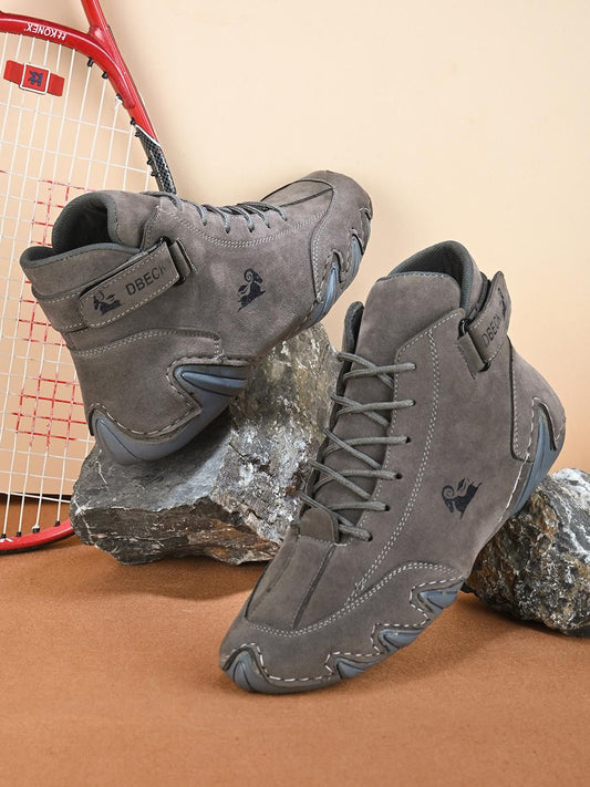 BOLLERO™ Men's Grey Casual Sneakers – Sleek, Stylish & Comfortable